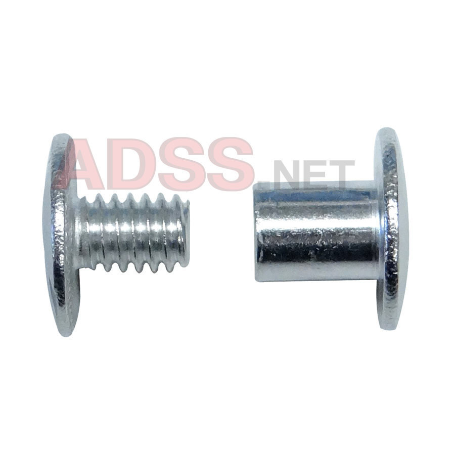 1/4 inch Chicago Screw Post (0.6 cm) Stainless Steel 100pk, Size: 8
