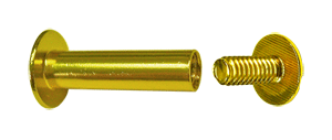 3/4" Aluminum Screw Posts in Gold <span style="color: #177ddd; font-weight: bold;">(100 Sets)</span>