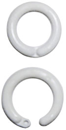 39-210-1 White Plated Fold Over Clasp, 3x13mm - Rings & Things